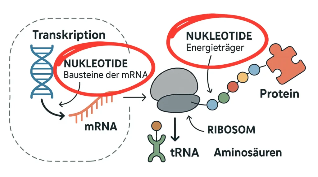 Proteinbiosynthese & Rolle der Nukleotide
